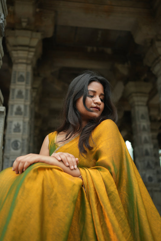 Trendy Jimmy Chu Saree with bold patterns – modern and stylish party wear.