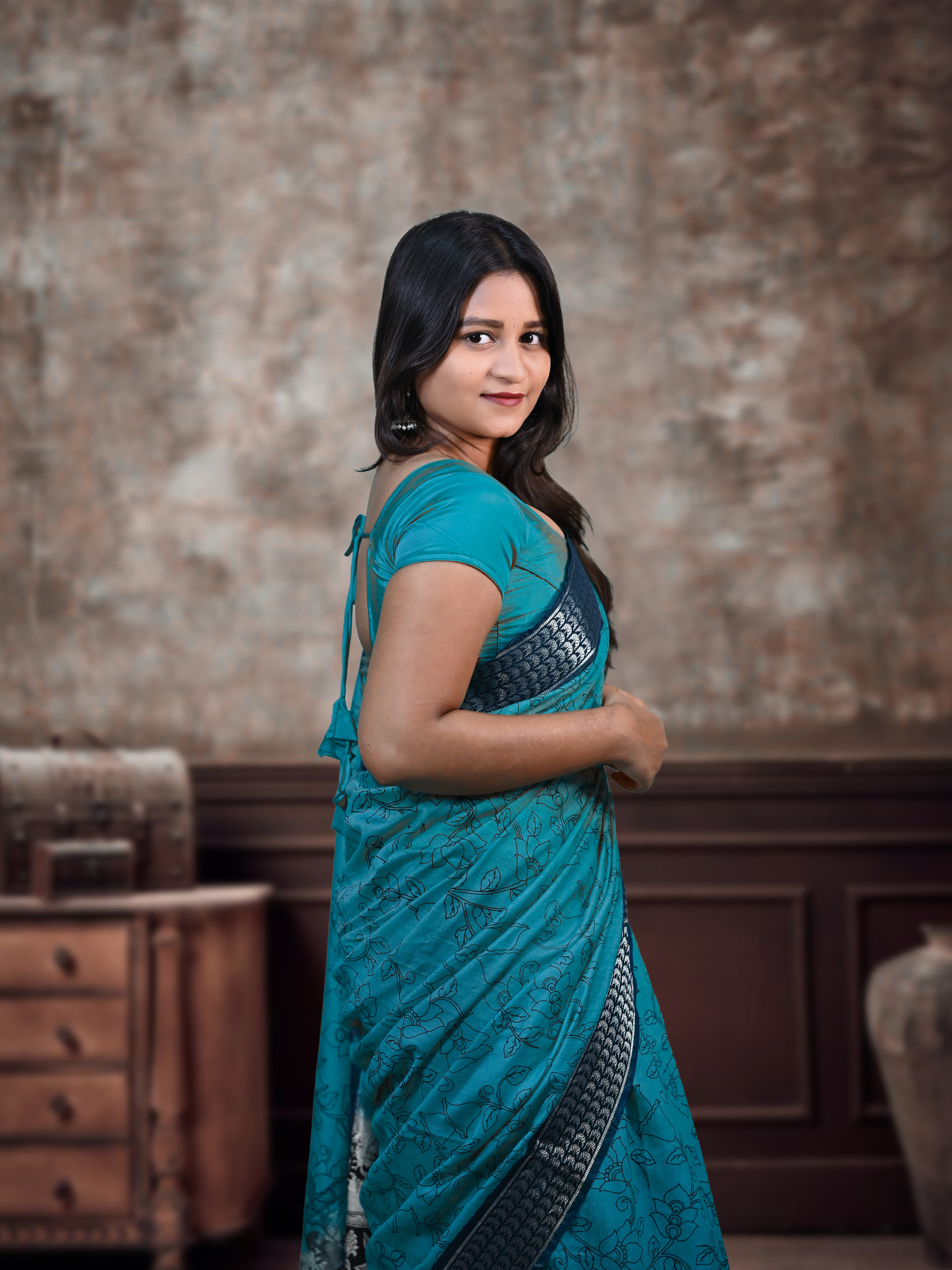 Dark Blue Kolkata Silk Saree