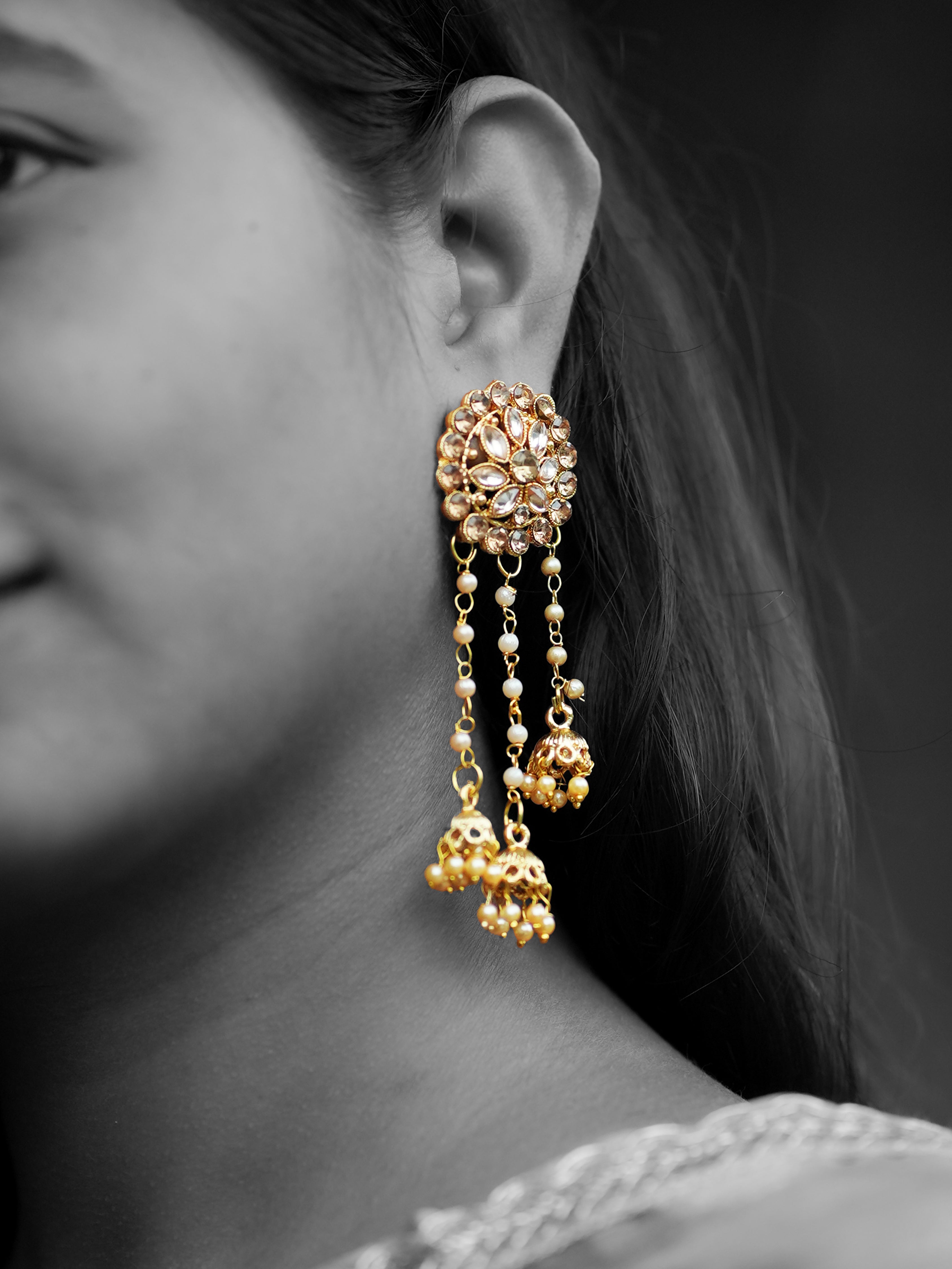 Blue Tissue Saree with Free Earrings